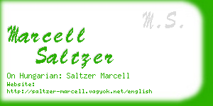 marcell saltzer business card